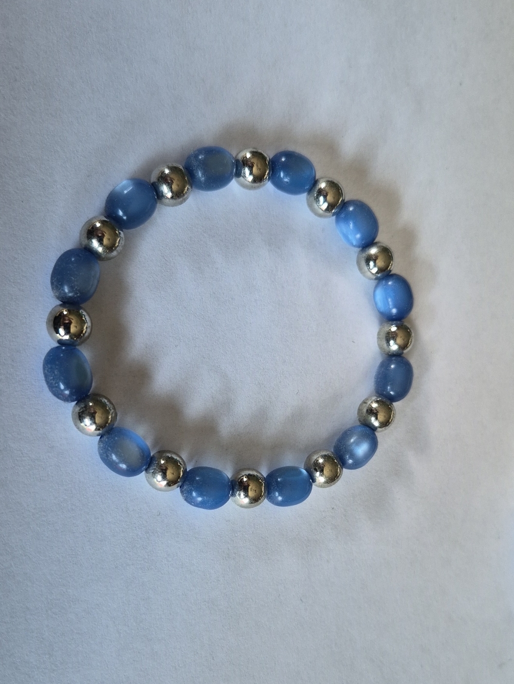 Blue & Silver Beaded Bracelet Stack - Picture 2 of 6